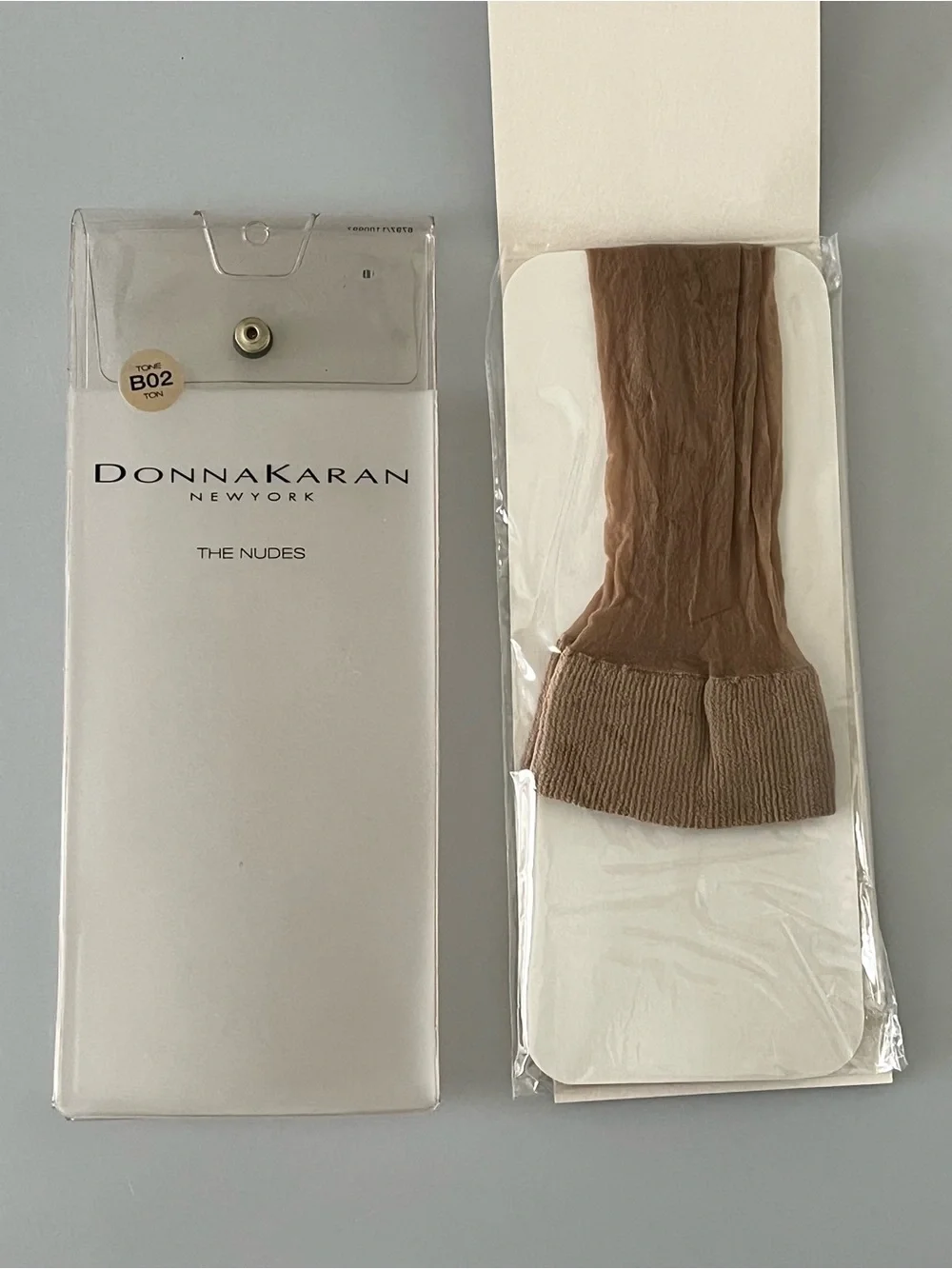 Vintage 90s Donna Karan The Nudes Knee High Hosiery One Size